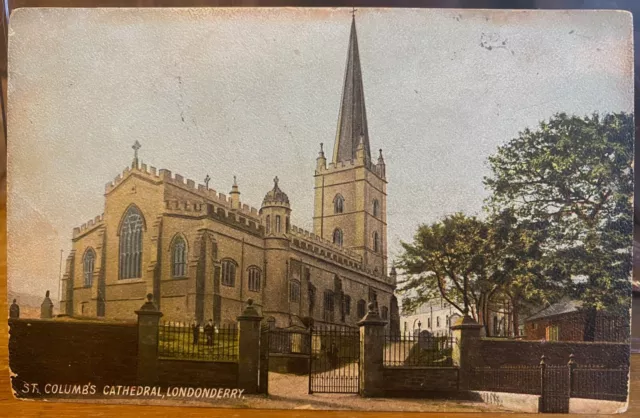 Irish Postcard ST COLUMB'S CATHEDRAL Derry Londonderry Hartmann No Ireland 1908