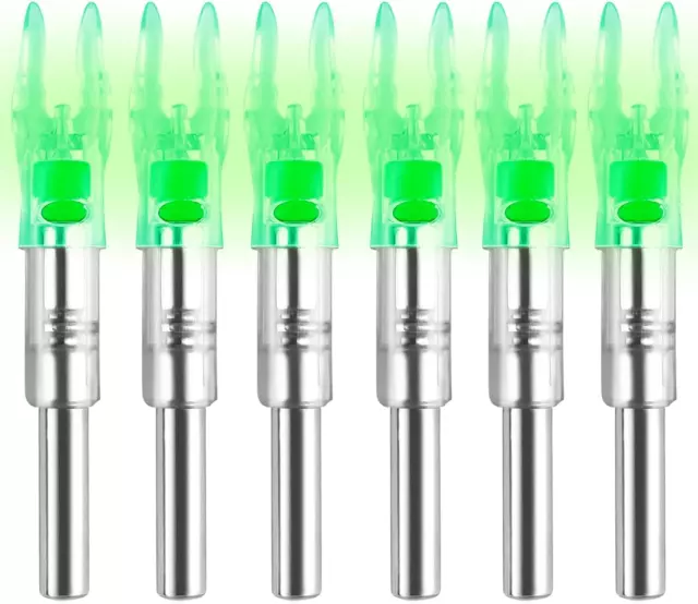 6 Pack X Lighted Nocks for Arrows .204/.233/.244/.246 LED Nock Universal Fit New