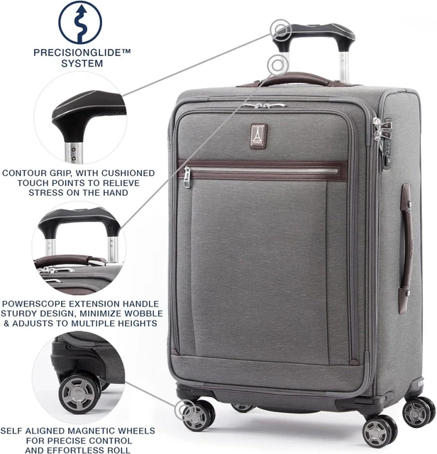 Travelpro Platinum Elite Softside Expandable Checked Luggage, 8 Wheel Spinner Su 2