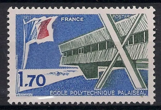 France 1977 Polytechnic School Building Architecture Education Flags 1v MNH