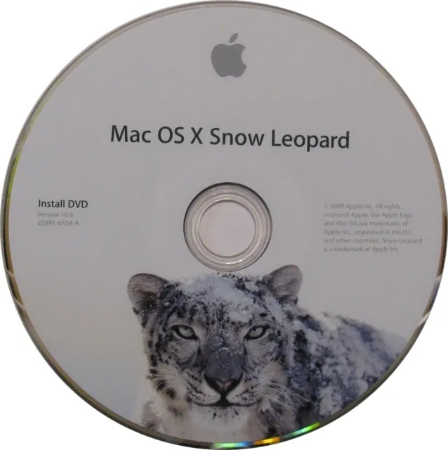 DVD d'installation Mac OS X Snow Leopard V 10.6.8 Amorçable Récupération Bootab