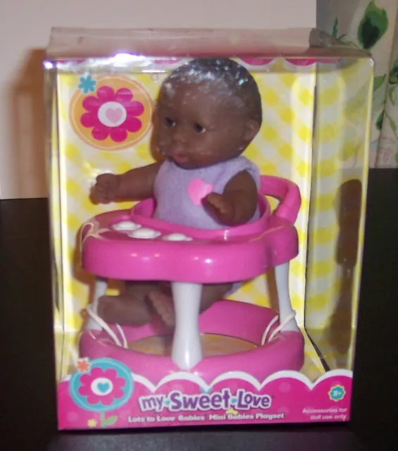 NEW Berenguer Doll Lots To Love Babies 5" Mini Nursery PlaySet WALKER 2015 VHTF