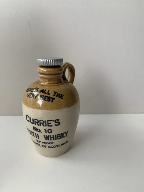 Curties Perth whisky mini stoneware flagon bottle 12cm height