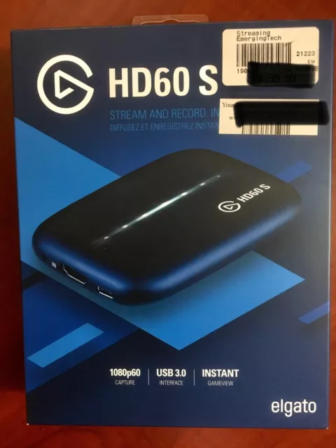 Elgato HD60 S Game Capture Card - Black - Video Gaming and streaming