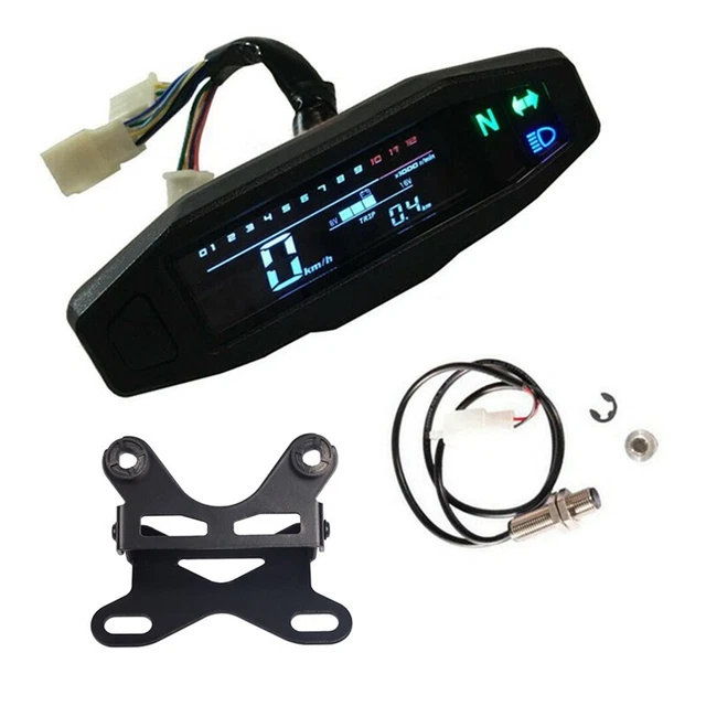 Full LCD Digital Meter RPM Tachimetro Contachilometri Iniezione Elettr V4O3