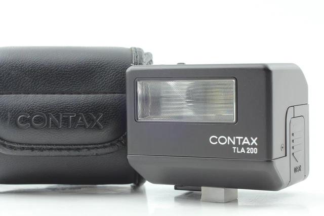 [Top MINT in Case] Contax TLA200 BLACK Shoe Mount Flash For G1 G2 From JAPAN