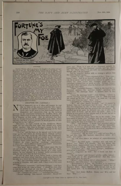 1898 Boer War Era Aufdruck Story FORTUNE'S Mein Feind John Bloundelle