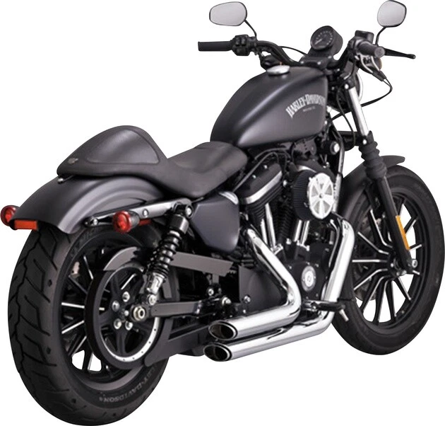 Vance & Hines PCX Shortshots Staggered 2-into-2 Full Exhaust System Chrome 17329