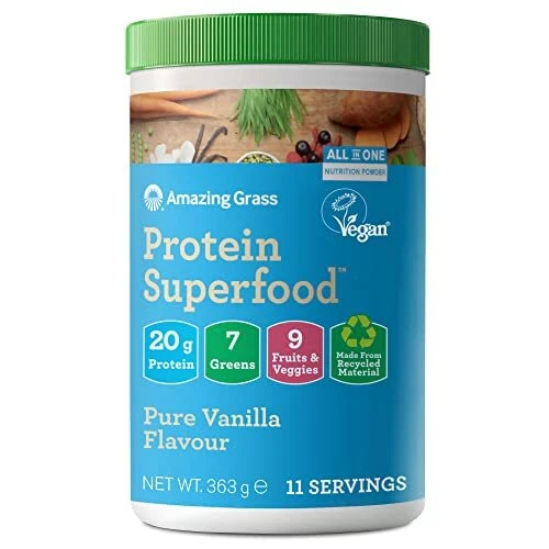AMAZING GRASS PROTEIN Superfood, Organic Vegan Protein Powder with