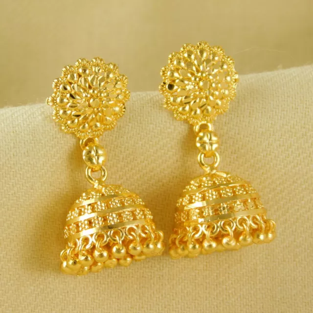 Indian Traditional Wedding Earrings Jhumka Ethnic Screw Back Fashion Jewellery