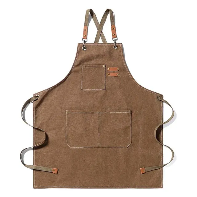 Waxed Thick Canvas Woodworking Heavy Duty Work Shop Apron For Men Women