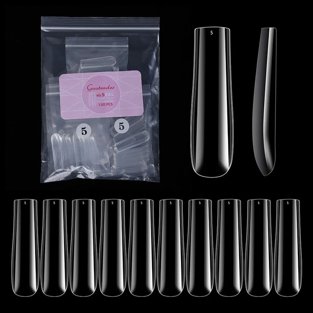 Tools Full Cover Long Square Head False Nail Tips Coffin Fake Nails Manicure