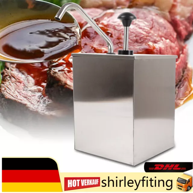 Edelstahl Soßenspender / Dispenser 1 Eimer Pump Saucenspender Ketchup Spender