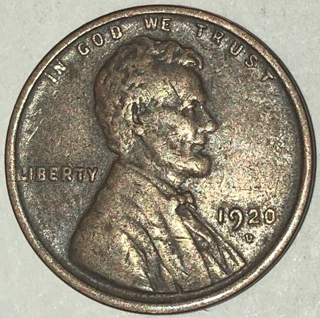 1920-D Denver Mint Copper Lincoln Wheat Cent WC-78