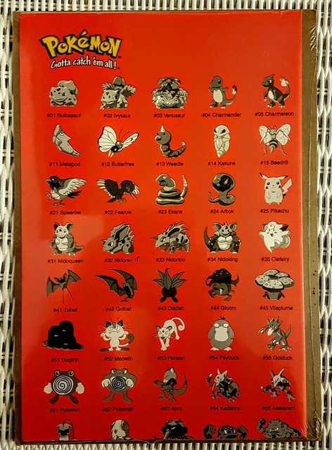 Pokemon Original 150 Characters Poster 22X34 Nintendo 1998 Gotta