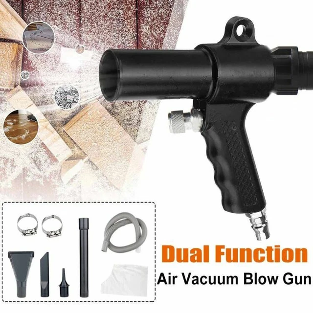 PORTABLE AIR VACUUM Blow Gun Pneumatic Blower Sustion Machine Cleaning