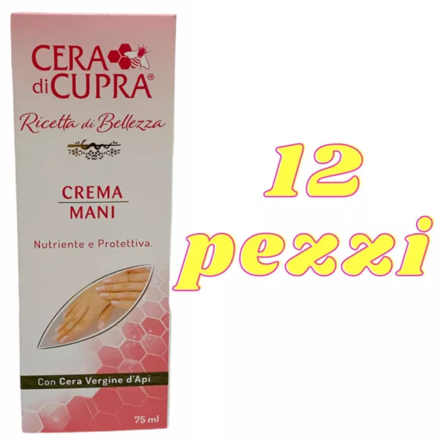 Cera di cupra crema mani nutriente e protettiva 75 ml - Set da 12 pz -