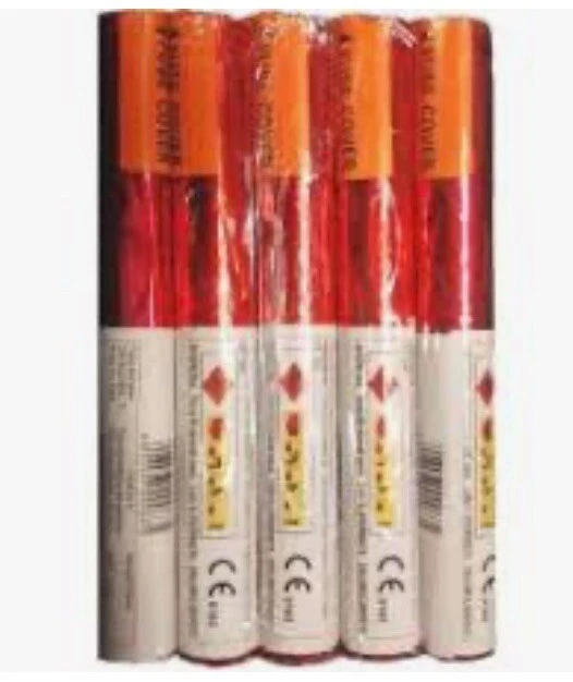 Torce da stadio lunga durata 60s Colore Rosso 5 Pz