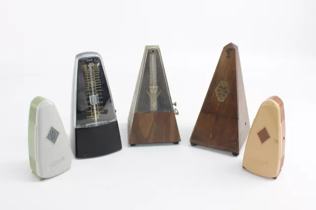 5 x Assorted Vintage METRONOME Inc Maelzel, Cherub, Taktell Etc