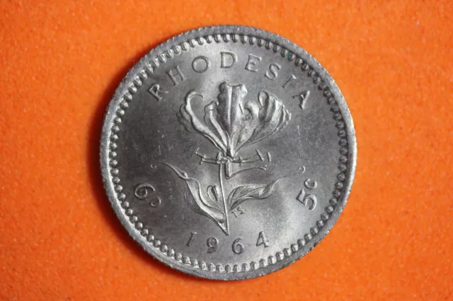 1964 Rhodesia 6 Pence Copper-Nickel Coin #M19328