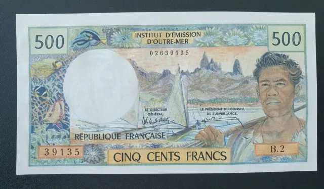 New Caledonia, Noumea 500 Francs  (1969-1992)  (p60e)  - Choice Uncirculated