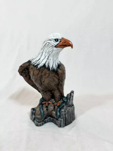 AMERICAN BALD EAGLE WITH SNAKE FIGURINE STATUE CERAMIC DECORATION ART 6 Inches