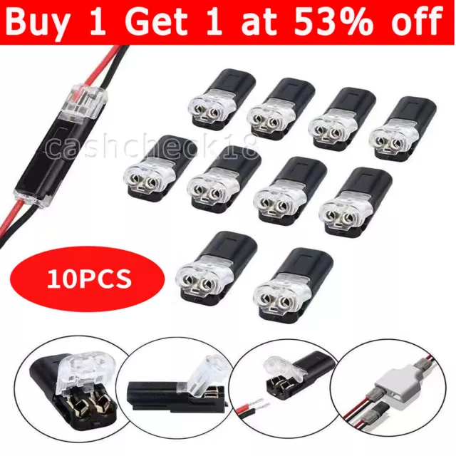 10X 12V 2Pin Cable Wire Connector Plug Waterproof Sealed For Electrical Car UK