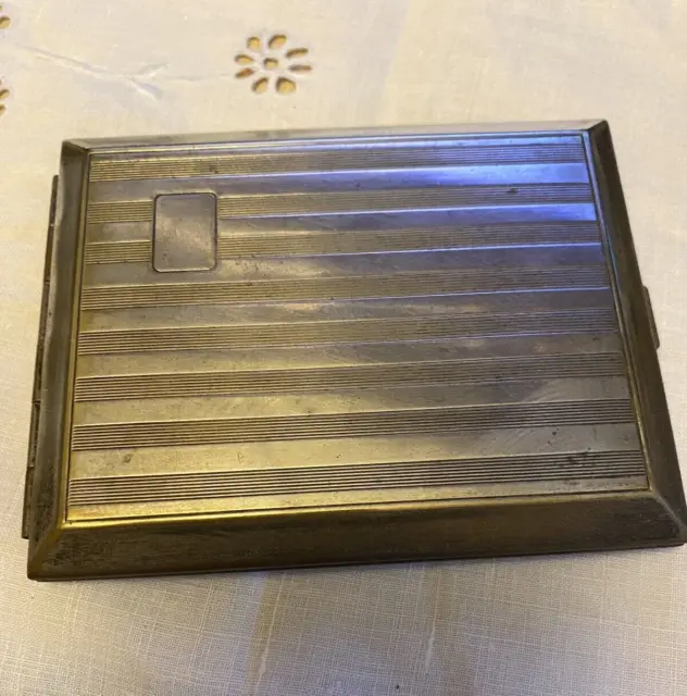 Silver Tone Cigarette Case Art Deco 1920s?