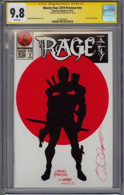 94' Ninety-Four Preview 2019 CGC SS 9.8 Shelby Robertson Rai #0 Homage Exclusive