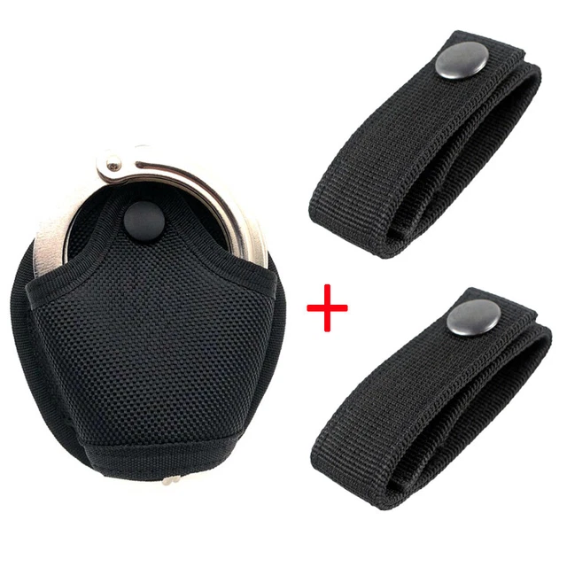 Tactical Molle Safety Snap Handcuff Strap with Handcuff Holder Pouch Waist Pack