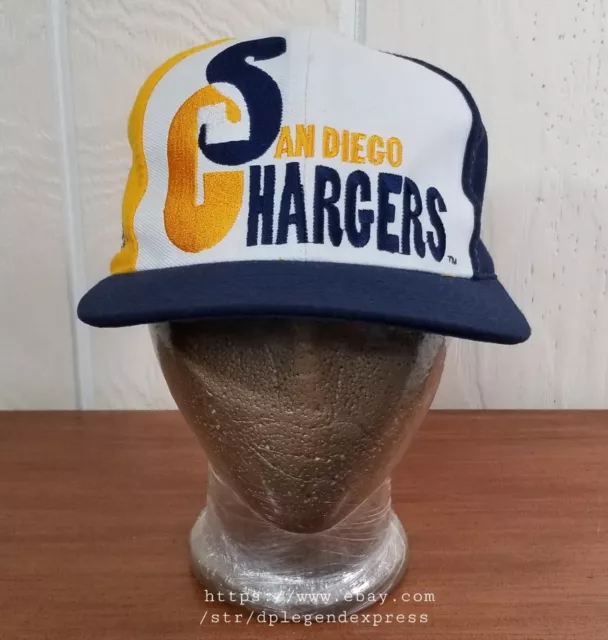 NFL San Diego Chargers Vintage AJD Proline Adj. Snapback Blue Gold Hat Cap NWOT