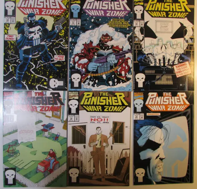 Punisher War Zone Lot of 6 #10,11,12,13,14,15 Marvel (1992) Comic Books