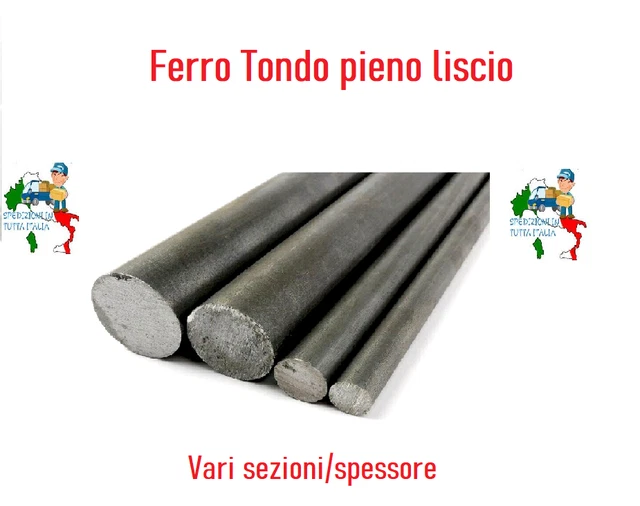 Barra Tonda In Ferro Ø20mm - Lunghezza 1mt, Per Edilizia E Hobby, Made In Italy - Foto 11