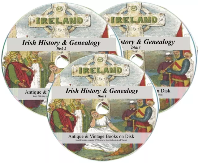 Irish Ancestry History Genealogy 450 Rare Books Family Tree Gaelic Folklore Eire