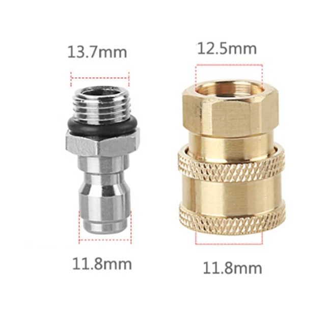 Spear & Jackson Lot De 2 Embouts De Raccord En Laiton Pour Tuyau D'arrosage 1 Mâle 1 Femelle 1,3