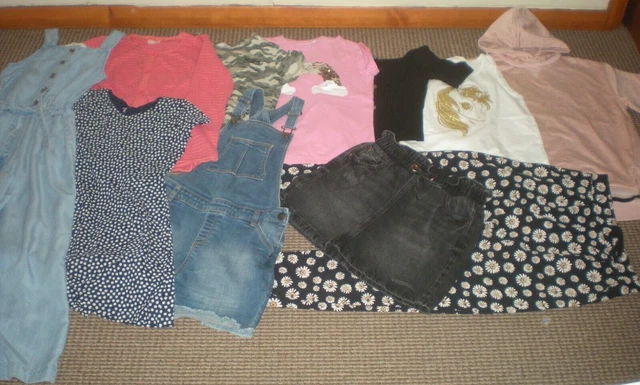 Bundle Girls Clothes 9-10yrs Hoodie Tops Dungarees Shorts Jumpsuit  Monsoon  M&S