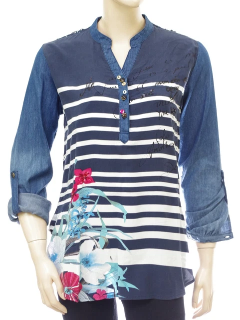 Chemisier Tunique Desigual Brigitte – Taille Plus, Blanc Cassé, Viscose, Neuf Avec étiquettes