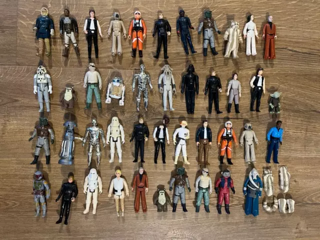 45 Vintage Star Wars Figures Job Lot Bundle 1977-1983