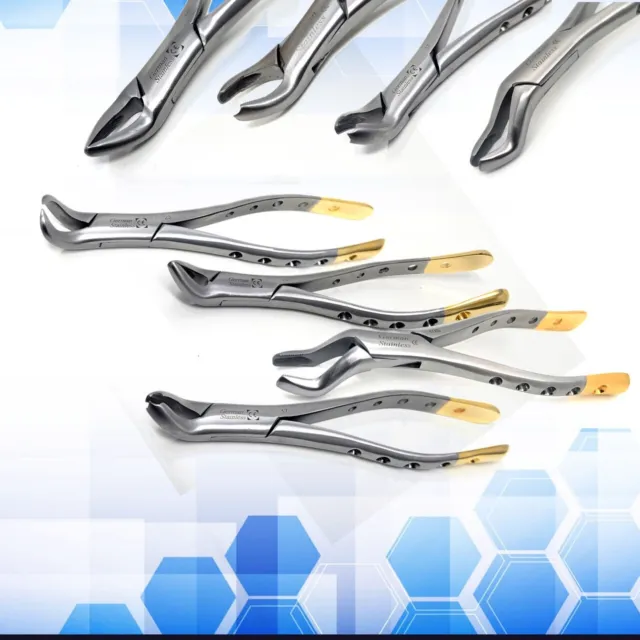 German Stainless Extracting Forceps Surgical Tooth Extraction Dental Serrated