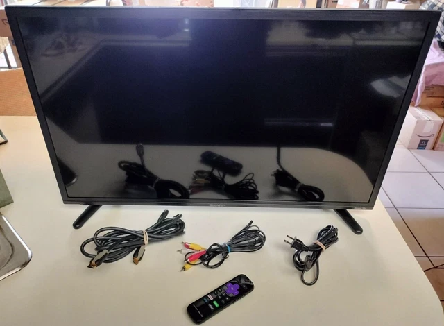 TESTED!!! SHARP ROKU 2018 32" LCD (LED) 720P HDTV LC-32LB591U-Rev.C,Remote,Accs.
