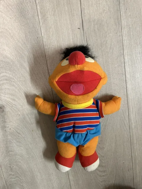 Sesame Street Ernie Vintage Plush Tyco 1996 Tickle Me Laugh Vibrate Kid Toy Work