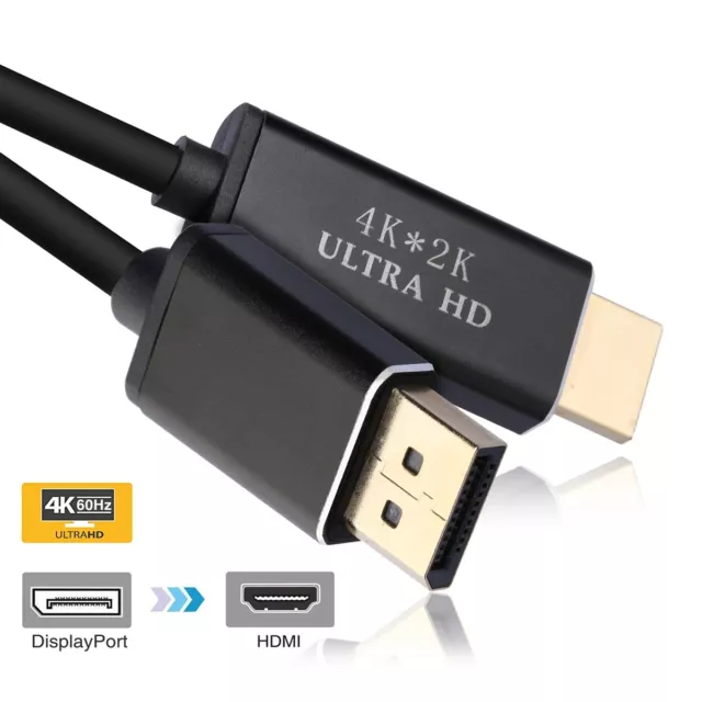 For HP, DELL, GPU, AMD, NVIDIA (4K UHD ) Uni-Directional Display Port to HDMI US