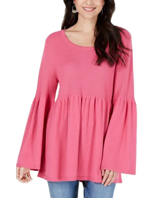 Style & Co. Women's Babydoll Angel-Sleeve Sweater (Berry Punch, XX-Large)
