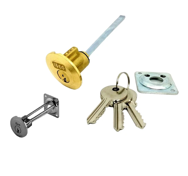 369 Q.TA' 1 ISEO F5 8400 CILINDRO TONDO 27-27 D22 OTTONATO C/3CH - 4