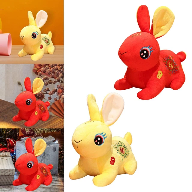 2x Mignon Joli Printemps Lapin de Pâques En Peluche Figurines D'animaux En
