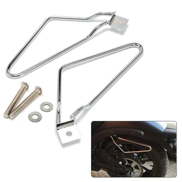 Motorcycle Chrome SaddleBag Bracket Holder Support For Harley Sportster 883 Dyna