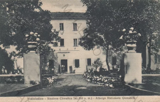 CARTOLINA VIDICIATICO m.810 BOLOGNA ALBERGO RISTORANTE GIOVANELLI VIAGGIATA 1941