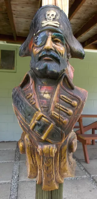 Old Vintage 1960 - 1970  by ALFCO NY Ship Figurehead Nautical  Bust Ship PIRATE