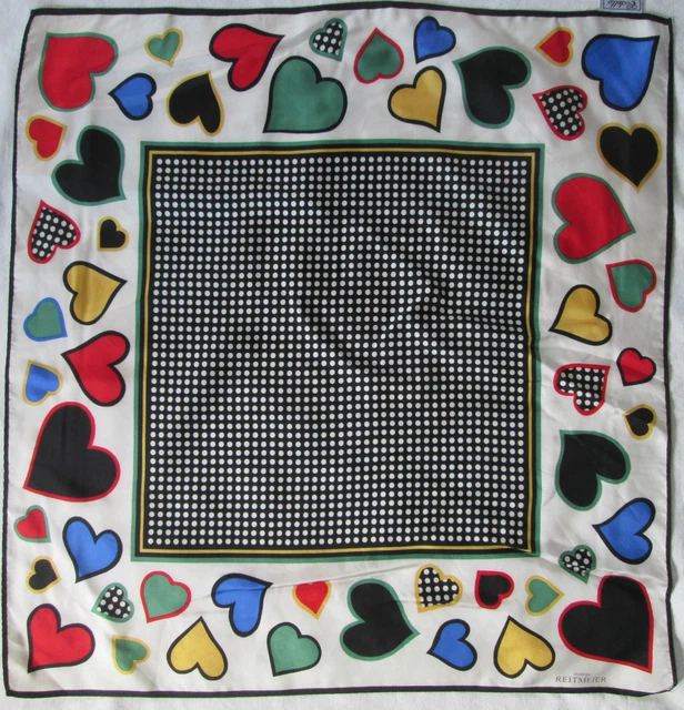 Foulard Vintage CODellO En Soie 100% - Dimensions 86 X 88 Cm, Couleur Grise, Occasion