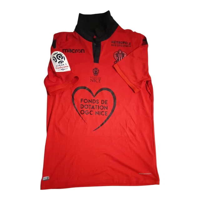 Maillot OGC Nice Côte D'Azur 2009 – Lotto, Domicile Blanc, Taille M, Takara